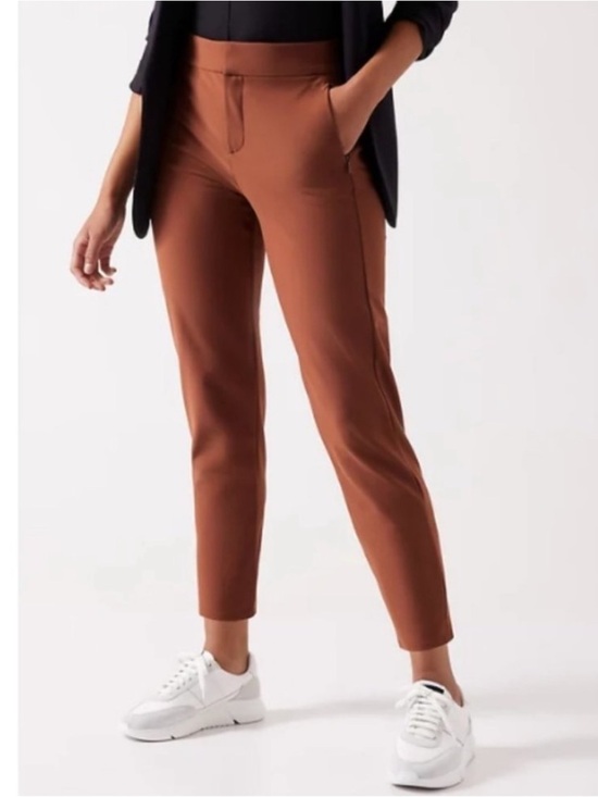 Athleta Pants - ATHLETA Stellar Skinny Trouser Pants Ancient Mahogany Rust Casual Women’s Size 4